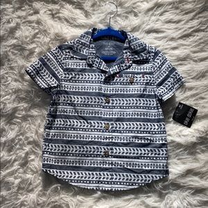 Blue and white buys shirt